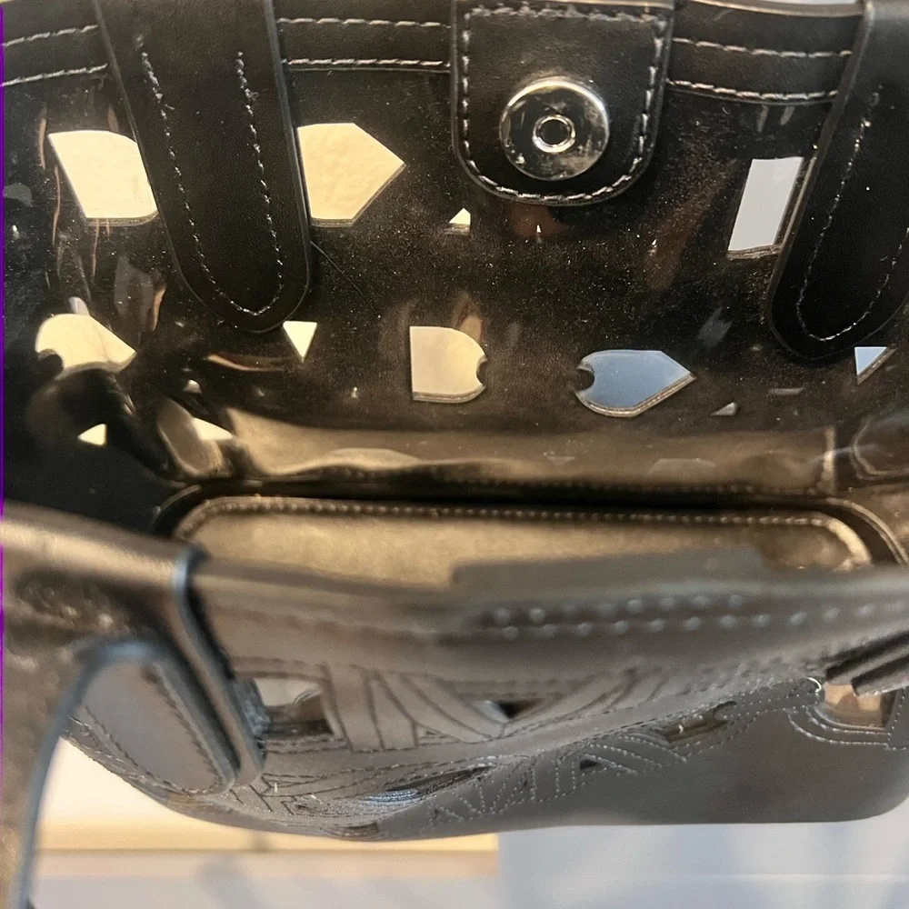 Michael Kors Black Cutout Tote - Picture 3 of 4